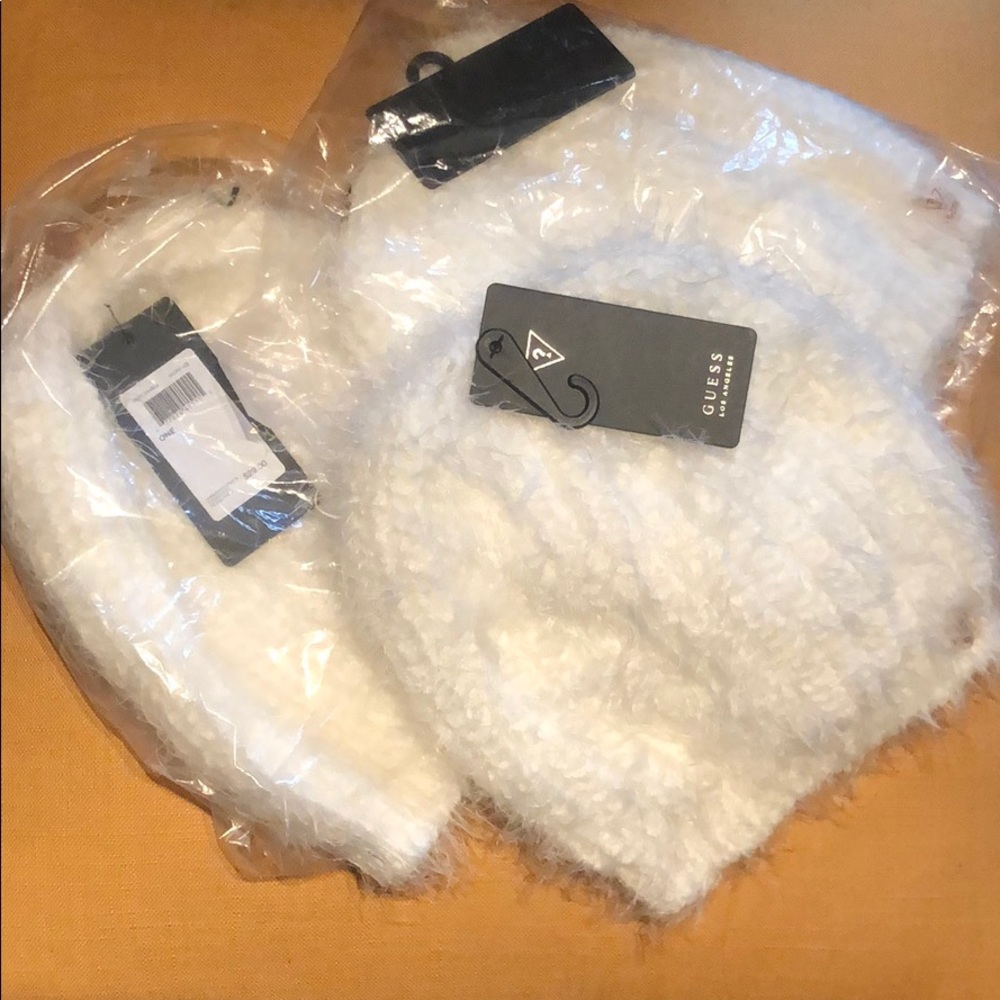 New Guess Mohair Beanie Hat